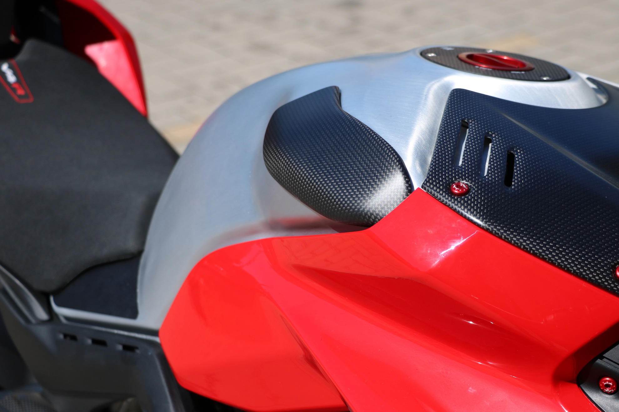 CNC Racing Carbon Fiber/Kevlar Fuel Tank Slider Kit - Ducati